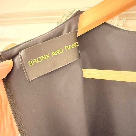 NWOT BRONX AND BANCO Camila Black Rhinestone Cutout Gown - Picture 4 of 16